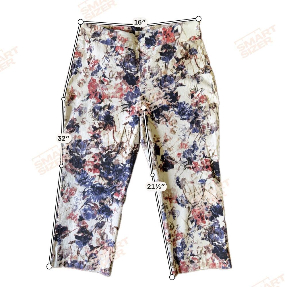 croft & Barrow stretch floral plus size 16 womens capri